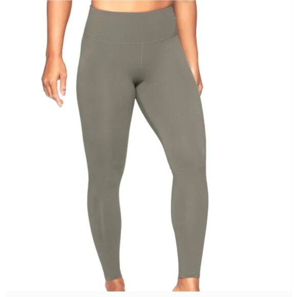Athleta Full Length Grey High Rise Athletic Leggings Size Medium - Picture 1 of 10